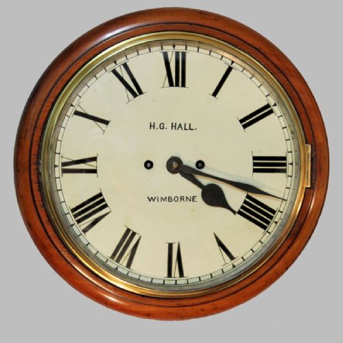 a victorian english fusee dial clock with a striking movement retailed by hg hall of wimborne circa 1890 - CATEGORY: ANTIQUE CLOCKS - DATED 19TH CENTURY
