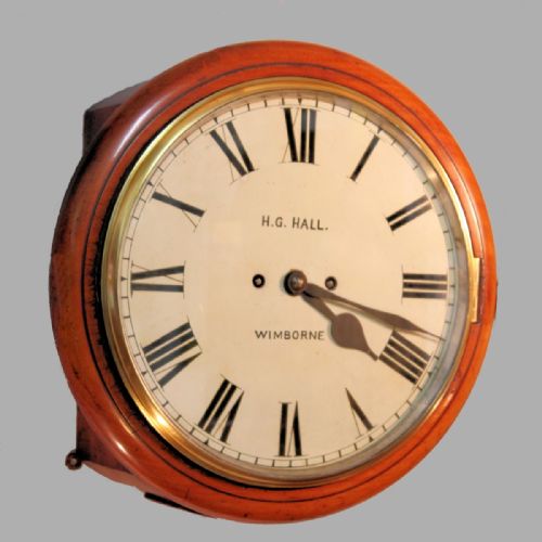 A VICTORIAN ENGLISH FUSEE DIAL CLOCK WITH A STRIKING MOVEMENT RETAILED BY HG HALL OF WIMBORNE CIRCA 1890 - ADDITIONAL PHOTO 1