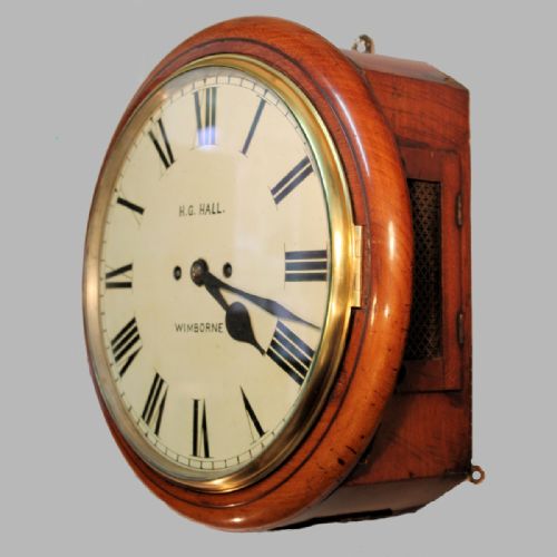 A VICTORIAN ENGLISH FUSEE DIAL CLOCK WITH A STRIKING MOVEMENT RETAILED BY HG HALL OF WIMBORNE CIRCA 1890 - ADDITIONAL PHOTO 2