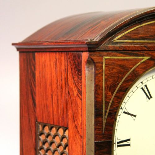 A GOOD ROSEWOOD FUSEE TABLE BRACKET CLOCK IN A BREAKARCH CASE BY BROCKBANK ATKINS LONDON CIRCA 1825 - ADDITIONAL PHOTO 5