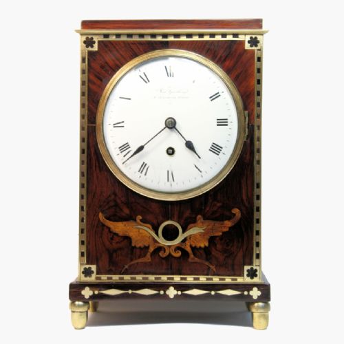a small rosewood bracketmantel clock by richard ganthony lombard street london circa 1820 - CATEGORY: ANTIQUE CLOCKS - DATED 19TH CENTURY