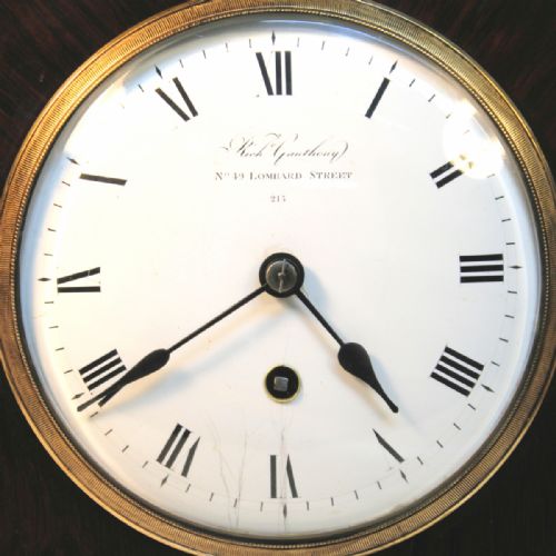 A SMALL ROSEWOOD BRACKETMANTEL CLOCK BY RICHARD GANTHONY LOMBARD STREET LONDON CIRCA 1820 - ADDITIONAL PHOTO 5