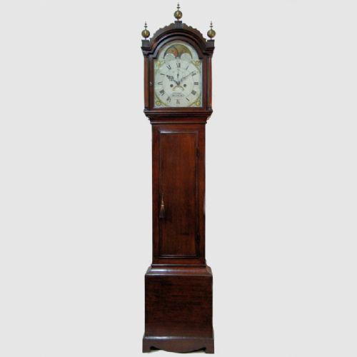 an eight day longcase clock in a plain oak case by b russell of norwich circa 1810 long case - CATEGORY: ANTIQUE CLOCKS - DATED 19TH CENTURY
