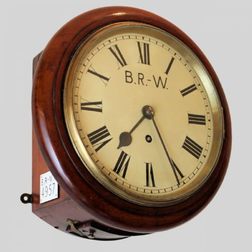 A BRITISH RAILWAYS WESTERN REGION 8 FUSEE DIAL CLOCK NUMBERED 4957 CIRCA 1880 - ADDITIONAL PHOTO 1