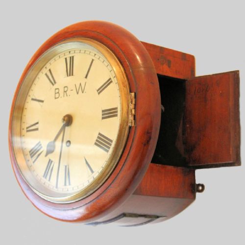 A BRITISH RAILWAYS WESTERN REGION 8 FUSEE DIAL CLOCK NUMBERED 4957 CIRCA 1880 - ADDITIONAL PHOTO 2