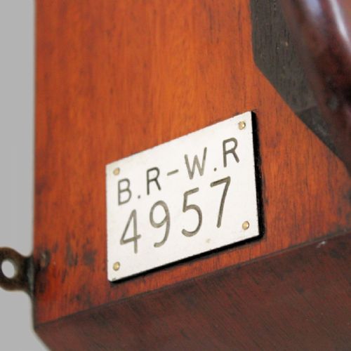 A BRITISH RAILWAYS WESTERN REGION 8 FUSEE DIAL CLOCK NUMBERED 4957 CIRCA 1880 - ADDITIONAL PHOTO 3