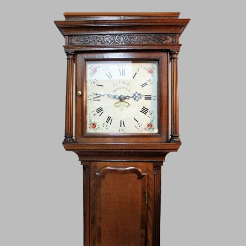 AN OAK THIRTY HOUR LONGCASE CLOCK BY JAMES JOYCE OF WHITCHURCH SHROPSHIRE CIRCA 1790 LONG CASE - ADDITIONAL PHOTO 1