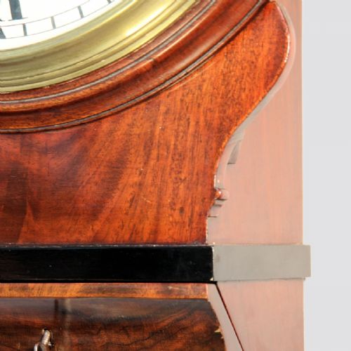 A GOOD ENGLISH DROPDIAL MAHOGANY WALL CLOCK WITH A WOODEN DIAL BY THOMAS HARRISON OF LONDON CIRCA 1810 - ADDITIONAL PHOTO 1