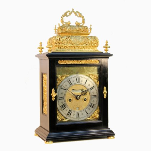 DOUBLE BASKET TOP TABLE CLOCK BY FROMANTEEL CLARKE AMSTERDAMCIRCA 1700 - ADDITIONAL PHOTO 1