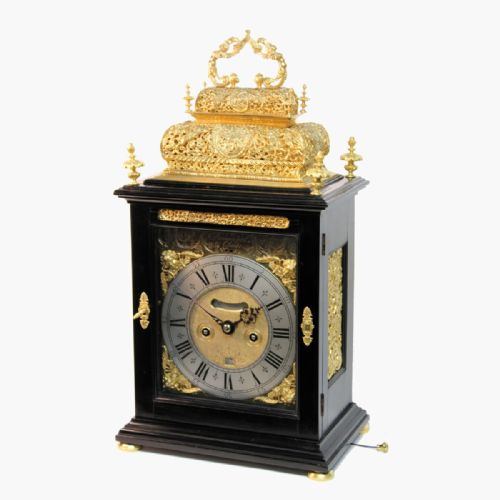 DOUBLE BASKET TOP TABLE CLOCK BY FROMANTEEL CLARKE AMSTERDAMCIRCA 1700 - ADDITIONAL PHOTO 2