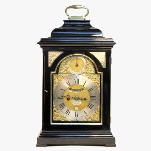 a georgian verge escapement bracket clock in an ebonised case by bartholowmew devis london circa 1745 - CATEGORY: ANTIQUE CLOCKS - DATED 18TH CENTURY