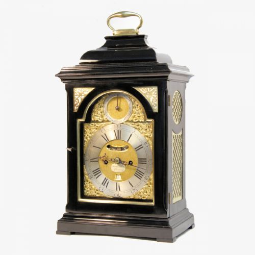 A GEORGIAN VERGE ESCAPEMENT BRACKET CLOCK IN AN EBONISED CASE BY BARTHOLOWMEW DEVIS LONDON CIRCA 1745 - ADDITIONAL PHOTO 1