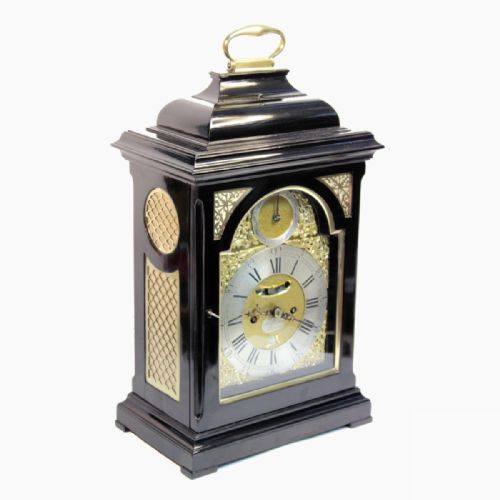 A GEORGIAN VERGE ESCAPEMENT BRACKET CLOCK IN AN EBONISED CASE BY BARTHOLOWMEW DEVIS LONDON CIRCA 1745 - ADDITIONAL PHOTO 2