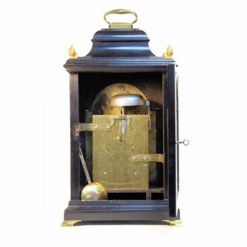 COMBER OF LEWES BELL TOP BRACKET CLOCK EBONISED CASE - ADDITIONAL PHOTO 2