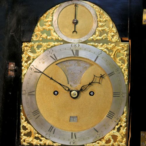 COMBER OF LEWES BELL TOP BRACKET CLOCK EBONISED CASE - ADDITIONAL PHOTO 5