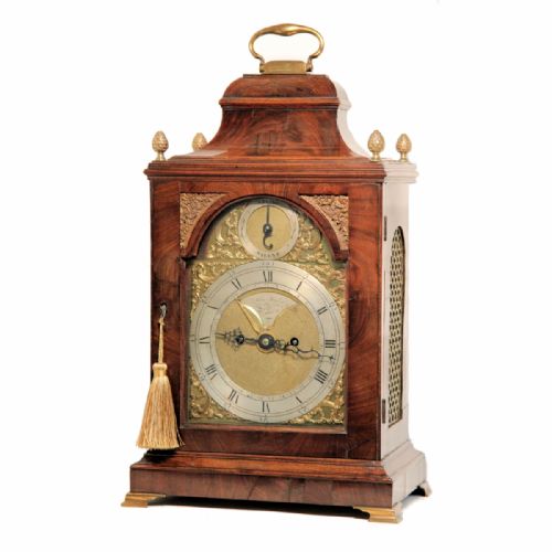 BELL TOP WALNUT TABLE BRACKET CLOCK BY JOHN TAYLOR OF LONDON TIC TAC ESCAPEMENT CIRCA 1780 - ADDITIONAL PHOTO 1