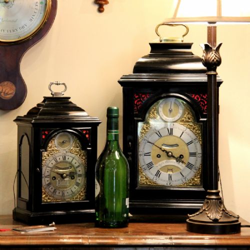 A MINIATURE VERGE BRACKET OR TABLE CLOCK IN AN EBONISED CASE QUARTER REPEATING BY ANTHONY HARRISON LONDON CIRCA 1720 - ADDITIONAL PHOTO 1