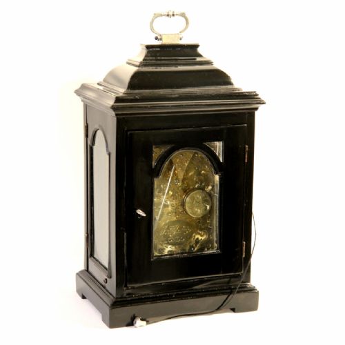 A MINIATURE VERGE BRACKET OR TABLE CLOCK IN AN EBONISED CASE QUARTER REPEATING BY ANTHONY HARRISON LONDON CIRCA 1720 - ADDITIONAL PHOTO 3
