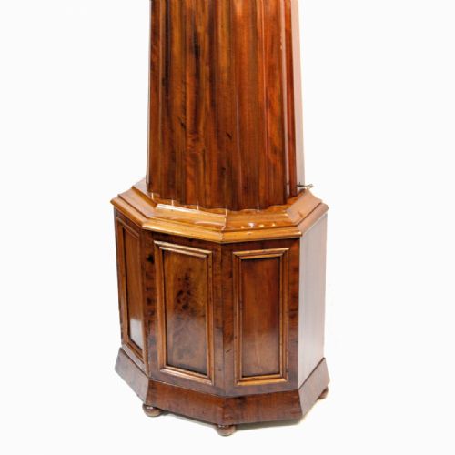 SCOTTISH PILLAR OR COLUMN LONGCASE CLOCK WITH CIRCULAR DIAL AND MAHOGANY TAPERED CASE CIRCA 1860 LONG CASE - ADDITIONAL PHOTO 3