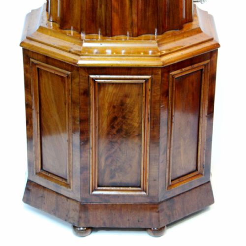 SCOTTISH PILLAR OR COLUMN LONGCASE CLOCK WITH CIRCULAR DIAL AND MAHOGANY TAPERED CASE CIRCA 1860 LONG CASE - ADDITIONAL PHOTO 4