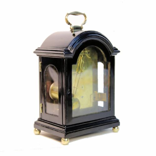 A RARE MINIATURE EIGHT DAY DURATION BRACKET CLOCK WITH A SILVERED DIAL BY ABEL PANCHAUD LONDON CIRCA 1780 - ADDITIONAL PHOTO 4