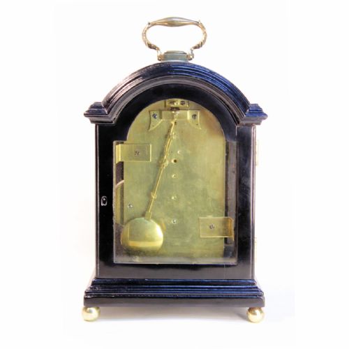 A RARE MINIATURE EIGHT DAY DURATION BRACKET CLOCK WITH A SILVERED DIAL BY ABEL PANCHAUD LONDON CIRCA 1780 - ADDITIONAL PHOTO 5