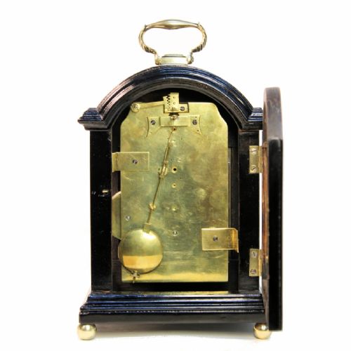 A RARE MINIATURE EIGHT DAY DURATION BRACKET CLOCK WITH A SILVERED DIAL BY ABEL PANCHAUD LONDON CIRCA 1780 - ADDITIONAL PHOTO 6