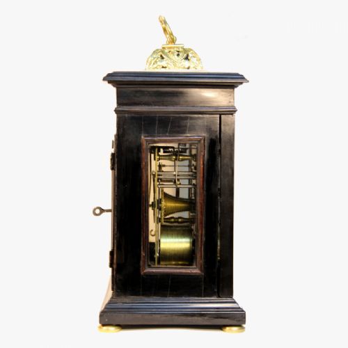 AN ENGLISH BASKET TOP STRIKING TABLE CLOCK OF SMALL SIZE BY JOHN EBSWORTH OF LONDON CIRCA 1685 - ADDITIONAL PHOTO 4