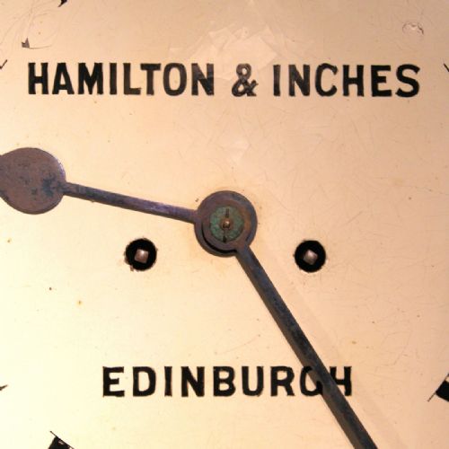 DOUBLE FUSEE STRIKING ENGLISH DIAL WALL CLOCK IN AN OAK CASE 11 INCH DIAL CIRCA 1890 - ADDITIONAL PHOTO 1