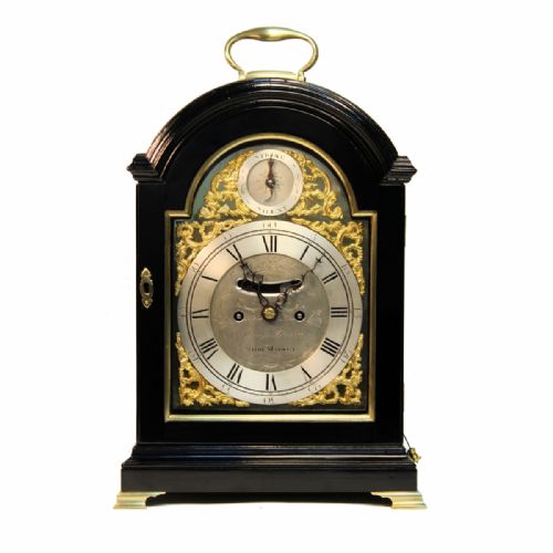 a georgian verge escapement bracket clock in an ebonised case by george borrett stowmarket circa 1775 - CATEGORY: ANTIQUE CLOCKS - DATED 18TH CENTURY