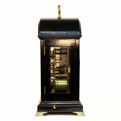 A GEORGIAN VERGE ESCAPEMENT BRACKET CLOCK IN AN EBONISED CASE BY GEORGE BORRETT STOWMARKET CIRCA 1775 - ADDITIONAL PHOTO 3