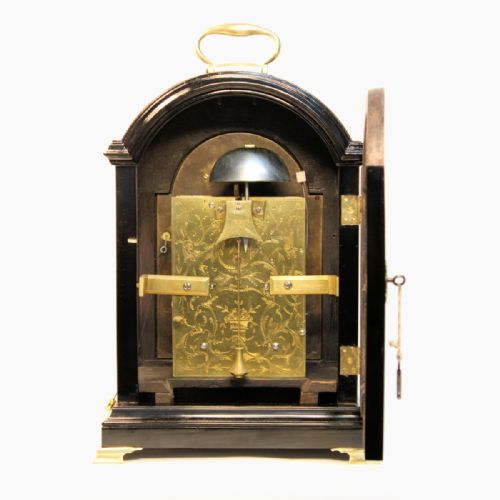 A GEORGIAN VERGE ESCAPEMENT BRACKET CLOCK IN AN EBONISED CASE BY GEORGE BORRETT STOWMARKET CIRCA 1775 - ADDITIONAL PHOTO 6