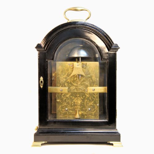A GEORGIAN VERGE ESCAPEMENT BRACKET CLOCK IN AN EBONISED CASE BY GEORGE BORRETT STOWMARKET CIRCA 1775 - ADDITIONAL PHOTO 7