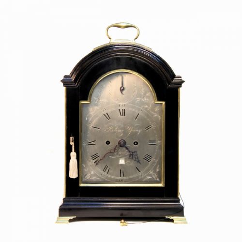 a georgian verge escapement bracket clock in an ebonised case by richard young london circa 1785 - CATEGORY: ANTIQUE CLOCKS - DATED 18TH CENTURY