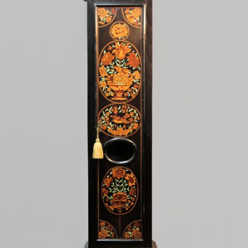 A FINE AND RARE EARLY ENGLISH 'BLACK MARQUETRY' LONGCASE CLOCK BY SOLOMON BOUQUET CIRCA 1685 LONG CASE - ADDITIONAL PHOTO 2
