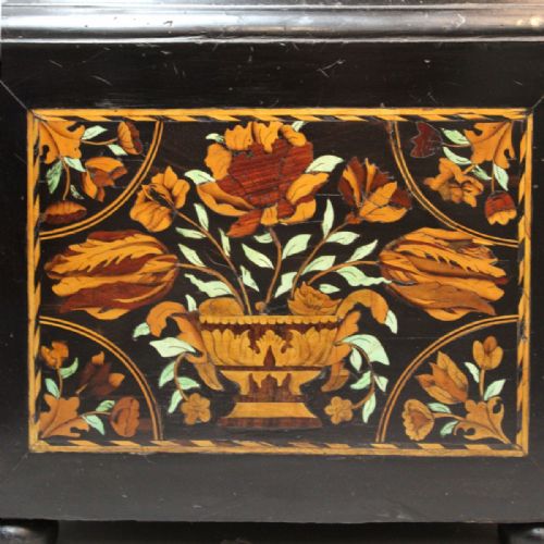 A FINE AND RARE EARLY ENGLISH 'BLACK MARQUETRY' LONGCASE CLOCK BY SOLOMON BOUQUET CIRCA 1685 LONG CASE - ADDITIONAL PHOTO 6