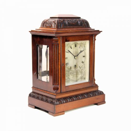 ENGLISH FUSEE LIBRARY CLOCK BY BROCKBANKS ATKINS LONDON NUMBERED 12306 CIRCA 1835 - ADDITIONAL PHOTO 1