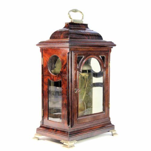 A FINE GEORGIAN BRACKET CLOCK IN A MAHOGANY CASE BY DANIEL VAUGUION OF LONDON CIRCA 1770 - ADDITIONAL PHOTO 6