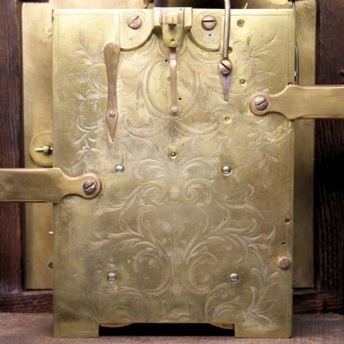 A FINE GEORGIAN BRACKET CLOCK IN A MAHOGANY CASE BY DANIEL VAUGUION OF LONDON CIRCA 1770 - ADDITIONAL PHOTO 8