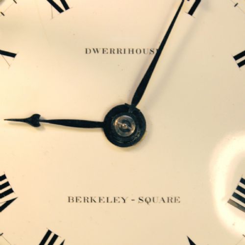 DWERRIHOUSE ENAMEL DIAL BACK WIND FUSEE BALLOON BRACKET MANTEL CLOCK - ADDITIONAL PHOTO 6