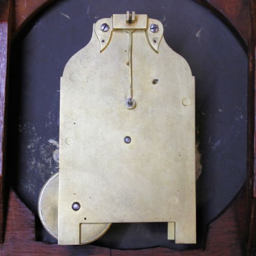 A FUSEE 'ENGLISH DIAL' WALL CLOCK WITH A BOWED DIAL AND MAHOGANY CASE SIGNED BURLINGTON LONDON CIRCA 1840 - ADDITIONAL PHOTO 2