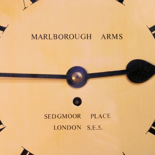 A FUSEE 'ENGLISH DIAL' CLOCK WITH A 14 DIAMETER DIAL BY FW ELLIOTT CIRCA 1941 - ADDITIONAL PHOTO 2
