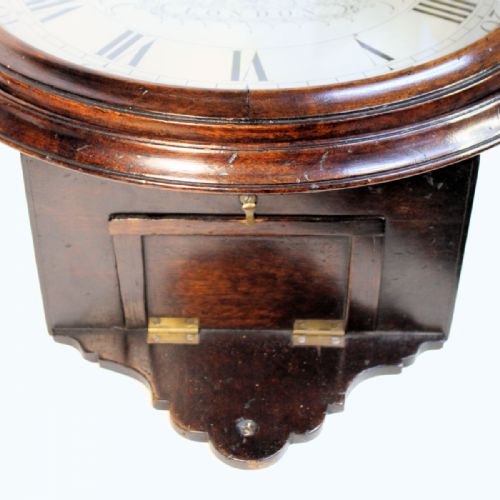 A SALTBOX ENGLISH DIAL WALL CLOCK WITH VERGE ESCAPEMENT BY WILD CIRCA 1785 - ADDITIONAL PHOTO 2