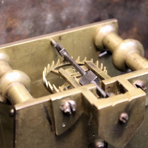 A SALTBOX ENGLISH DIAL WALL CLOCK WITH VERGE ESCAPEMENT BY WILD CIRCA 1785 - ADDITIONAL PHOTO 7