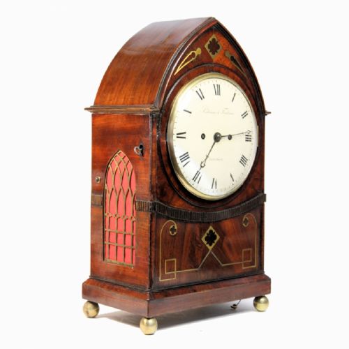 BREAKLANCET TOP MAHOGANY BRACKET CLOCK BY PARKINSON FRODSHAM LONDON CIRCA 1820 - ADDITIONAL PHOTO 2