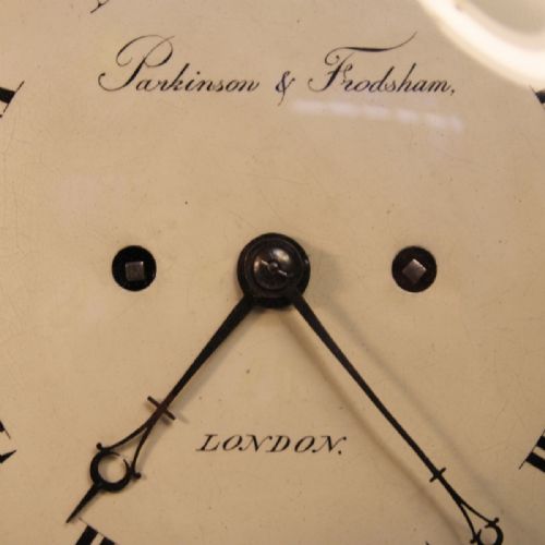 BREAKLANCET TOP MAHOGANY BRACKET CLOCK BY PARKINSON FRODSHAM LONDON CIRCA 1820 - ADDITIONAL PHOTO 5