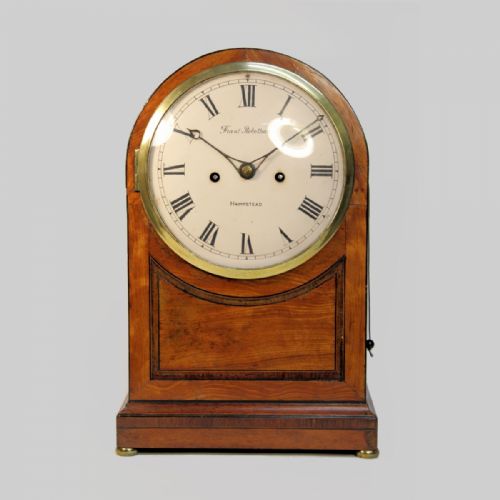 Arched Fusee Bracket Clock in a Mixed Wood Case. Signed Francis Robotham, Hampstead. Circa 1800.
