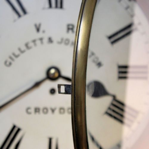 LARGE FUSEE 'DROPDIAL' WALL CLOCK BY GILLETT JOHNSTON CROYDON MAHOGANY CASE CIRCA 1890 - ADDITIONAL PHOTO 1