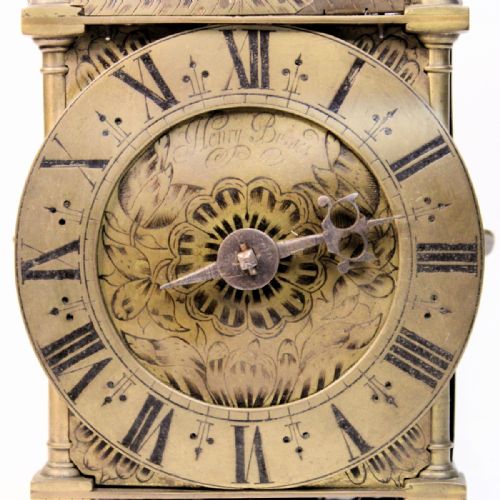 A RARE NORTHERN ENGLISH LANTERN OR 'HOUSE' CLOCK BY HENRY BURGES SENIOR OF MOBBERLEY CHESHIRE CIRCA 1680 - ADDITIONAL PHOTO 2