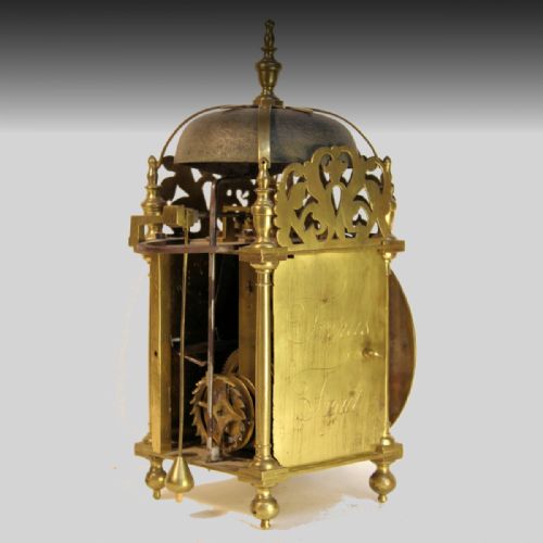 A SMALL LANTERN TIMEPIECEALARUM WALL CLOCK BY AMBROSE VOWELL LONDON CIRCA 1730 - ADDITIONAL PHOTO 3